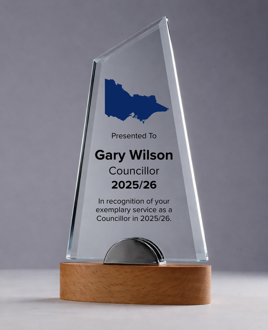 07 - Glass Flotilla Award with Victorian Map
