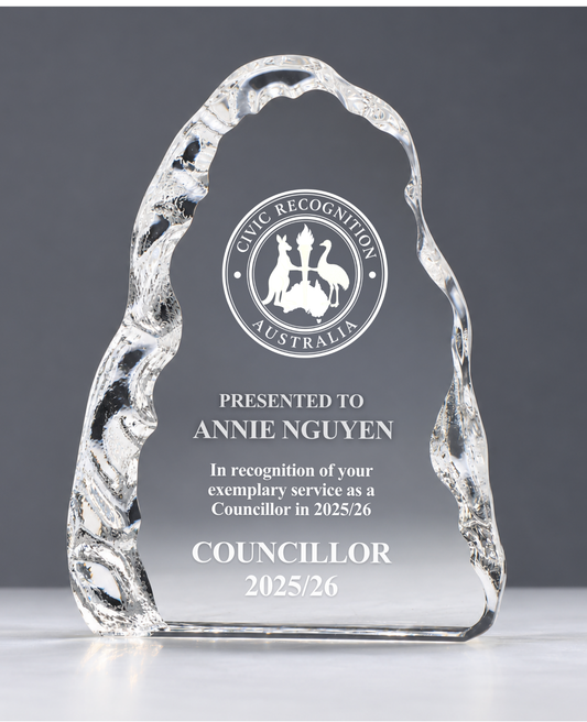 11 - Crystal Iceberg Award with Civic Recognition crest