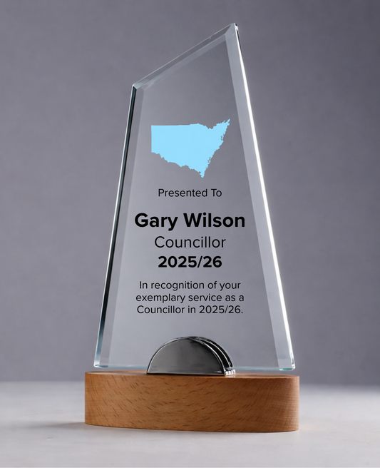 NSW #05 - Glass Flotilla Award with NSW Map
