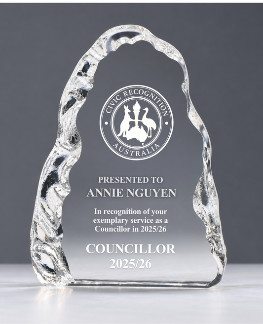 11 - Crystal Iceberg Award with Civic Recognition crest